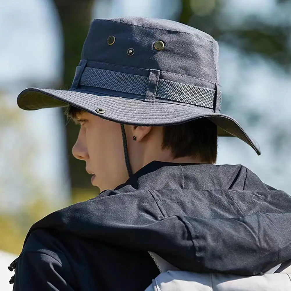 New Sun Hats for Men Outdoor Fishing Cap Wide Brim Anti-UV Protection Women Bucket Hat Summer Hiking Fisherman Caps