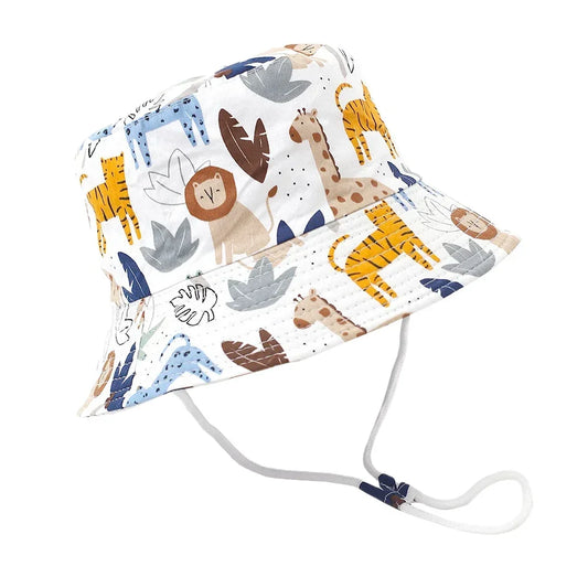 Summer Baby Sun Hat for Girls Fashion Beach Sun Cap Cartoon Animal Autumn Boys Fisherman's Cap Outdoor UV Bucket Hat for Kids