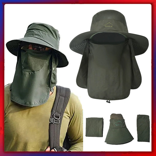 Men's UV Protection Sun Hat Multipurpose Climbing Fishing Tourism Sun Fisherman Hat Summer Men Multifunction Bucket Hat Sun Cap